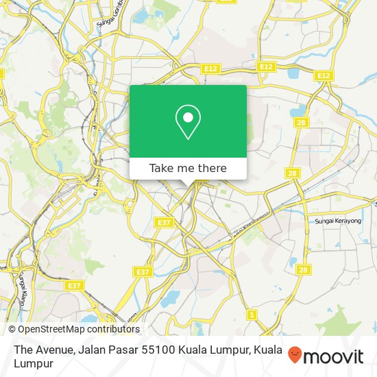 The Avenue, Jalan Pasar 55100 Kuala Lumpur map