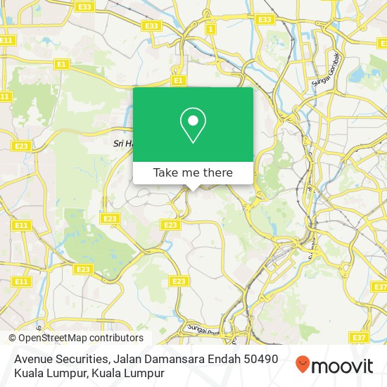 Avenue Securities, Jalan Damansara Endah 50490 Kuala Lumpur map