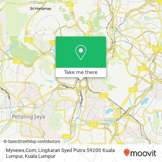 Peta Mynews.Com, Lingkaran Syed Putra 59200 Kuala Lumpur