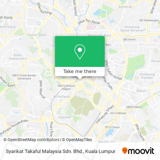 Peta Syarikat Takaful Malaysia Sdn. Bhd.