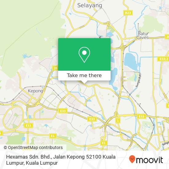 Hexamas Sdn. Bhd., Jalan Kepong 52100 Kuala Lumpur map