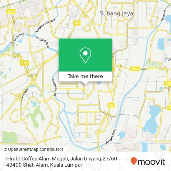 Pirate Coffee Alam Megah, Jalan Unyang 27 / 60 40400 Shah Alam map