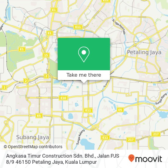 Angkasa Timur Construction Sdn. Bhd., Jalan PJS 8 / 9 46150 Petaling Jaya map