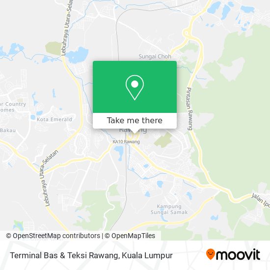 Terminal Bas & Teksi Rawang map