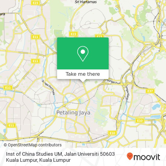 Inst of China Studies UM, Jalan Universiti 50603 Kuala Lumpur map