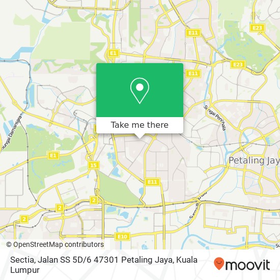 Sectia, Jalan SS 5D / 6 47301 Petaling Jaya map