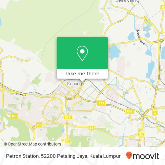 Petron Station, 52200 Petaling Jaya map