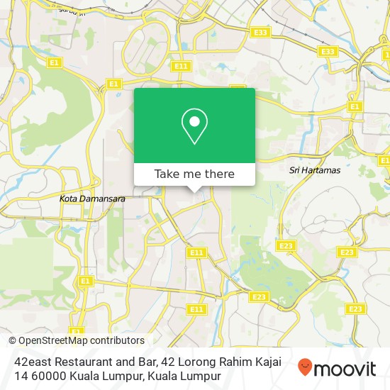 42east Restaurant and Bar, 42 Lorong Rahim Kajai 14 60000 Kuala Lumpur map