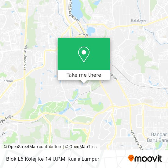 Blok L6 Kolej Ke-14 U.P.M map