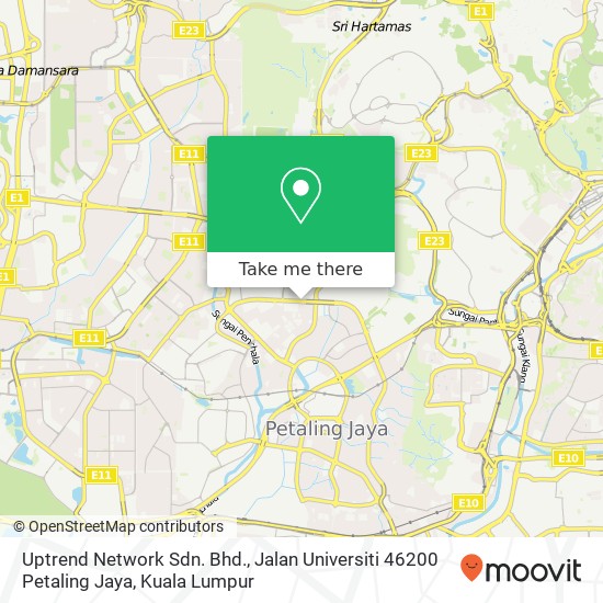 Uptrend Network Sdn. Bhd., Jalan Universiti 46200 Petaling Jaya map