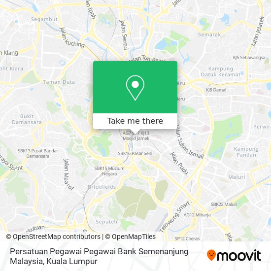 Persatuan Pegawai Pegawai Bank Semenanjung Malaysia map