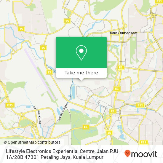 Lifestyle Electronics Experiential Centre, Jalan PJU 1A / 28B 47301 Petaling Jaya map