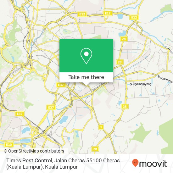 Times Pest Control, Jalan Cheras 55100 Cheras (Kuala Lumpur) map