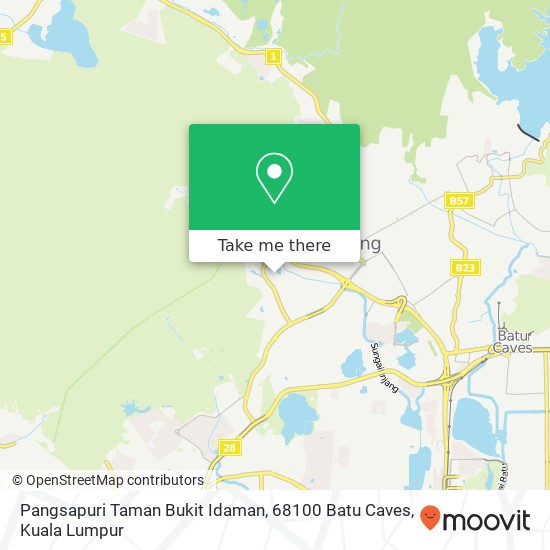Peta Pangsapuri Taman Bukit Idaman, 68100 Batu Caves