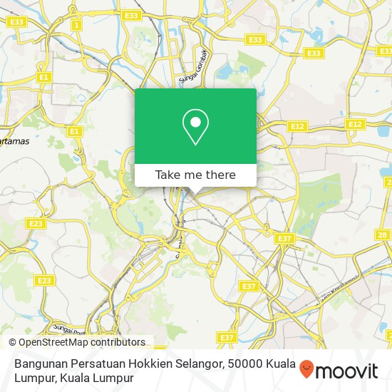 Peta Bangunan Persatuan Hokkien Selangor, 50000 Kuala Lumpur