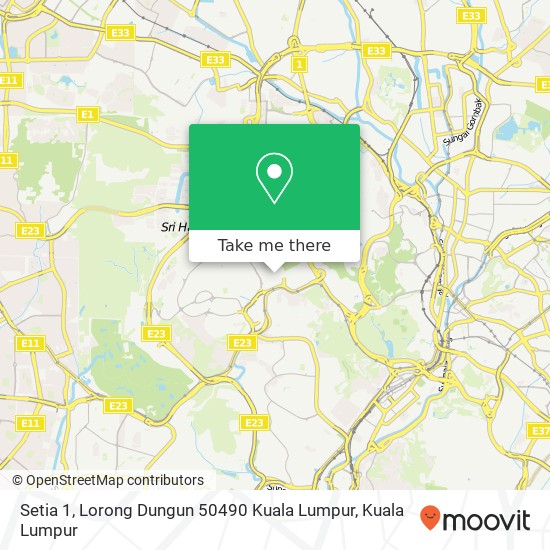 Peta Setia 1, Lorong Dungun 50490 Kuala Lumpur