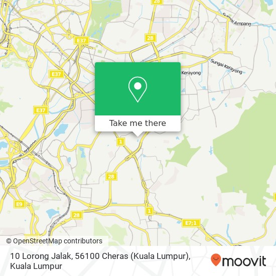 10 Lorong Jalak, 56100 Cheras (Kuala Lumpur) map