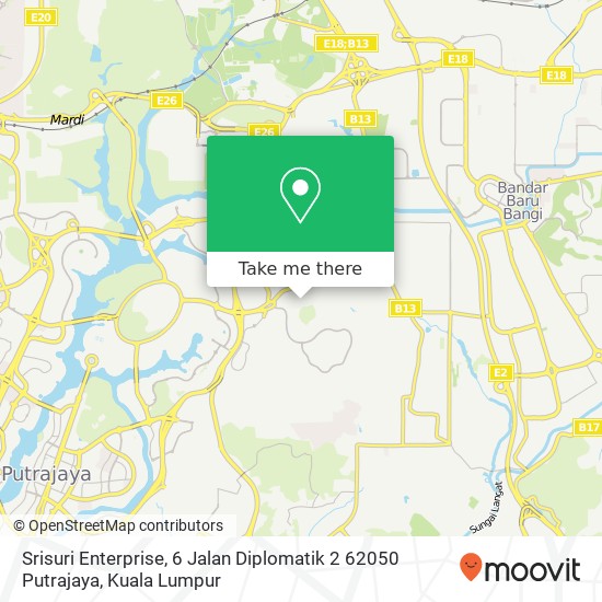 Peta Srisuri Enterprise, 6 Jalan Diplomatik 2 62050 Putrajaya
