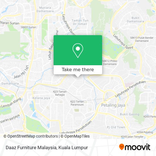 Daaz Furniture Malaysia map