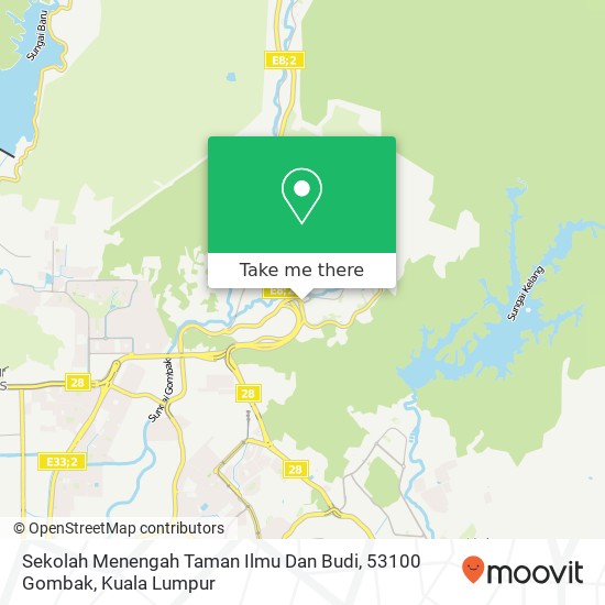 Sekolah Menengah Taman Ilmu Dan Budi, 53100 Gombak map