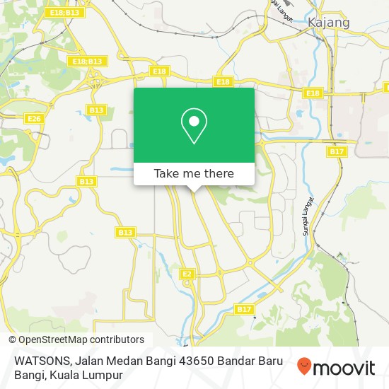 WATSONS, Jalan Medan Bangi 43650 Bandar Baru Bangi map