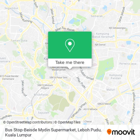 Bus Stop-Beisde Mydin Supermarket, Leboh Pudu map