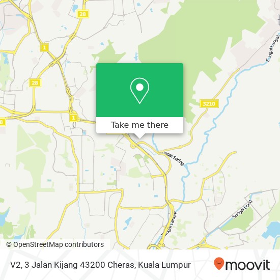 V2, 3 Jalan Kijang 43200 Cheras map