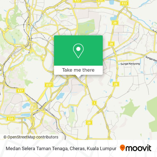 Peta Medan Selera Taman Tenaga, Cheras