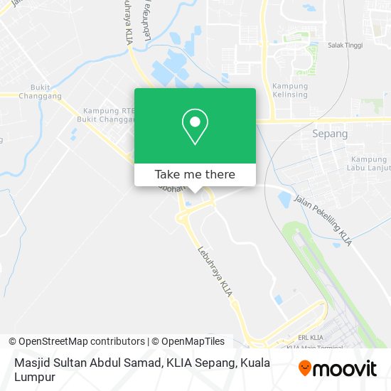 Masjid Sultan Abdul Samad, KLIA Sepang map