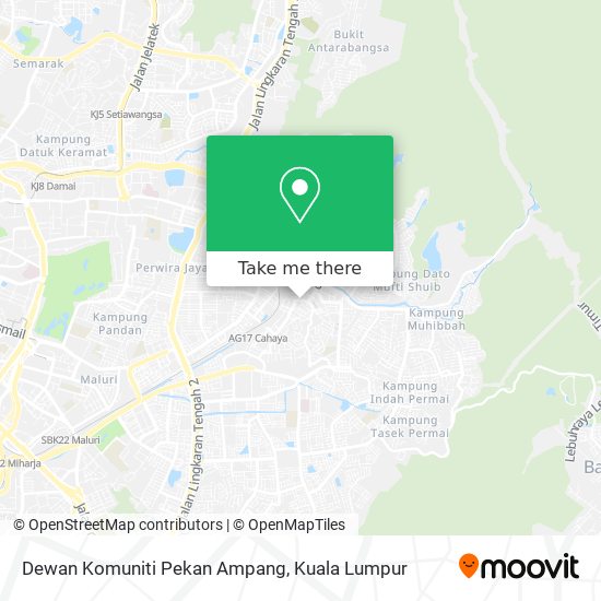 Dewan Komuniti Pekan Ampang map