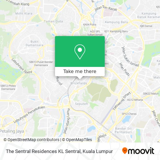 The Sentral Residences KL Sentral map