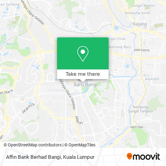 Affin Bank Berhad Bangi map