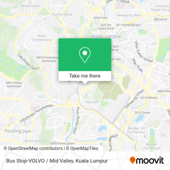 Bus Stop-VOLVO / Mid Valley map