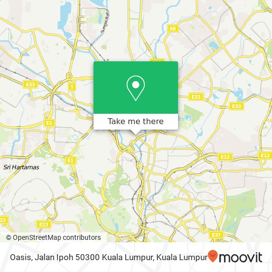 Peta Oasis, Jalan Ipoh 50300 Kuala Lumpur