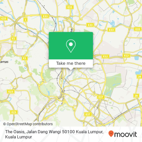 The Oasis, Jalan Dang Wangi 50100 Kuala Lumpur map