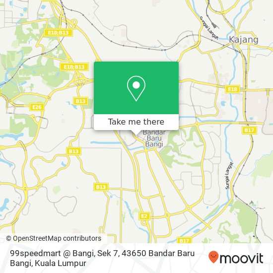 Peta 99speedmart @ Bangi, Sek 7, 43650 Bandar Baru Bangi