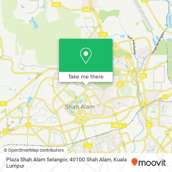 Plaza Shah Alam Selangor, 40100 Shah Alam map