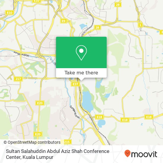 Sultan Salahuddin Abdul Aziz Shah Conference Center map