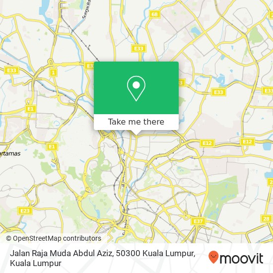 Peta Jalan Raja Muda Abdul Aziz, 50300 Kuala Lumpur