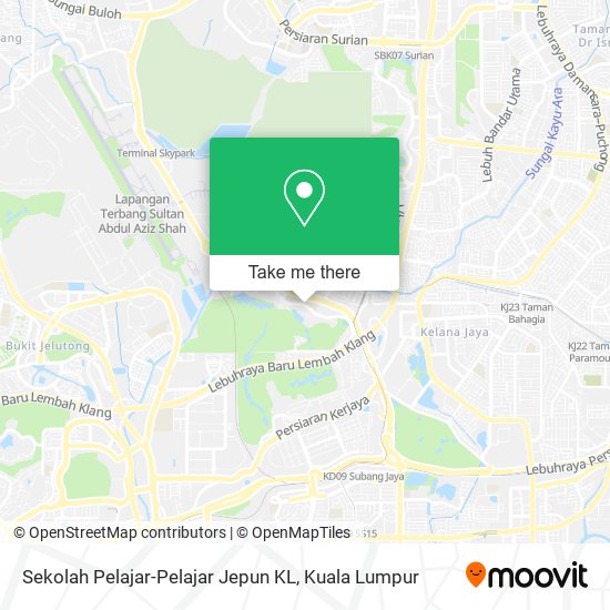 Sekolah Pelajar-Pelajar Jepun KL map