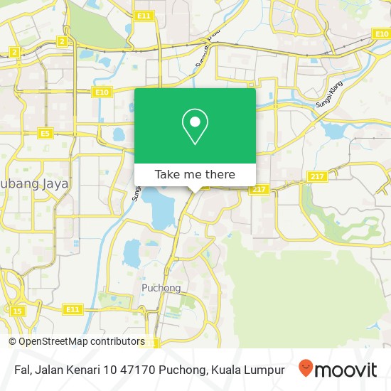 Peta Fal, Jalan Kenari 10 47170 Puchong