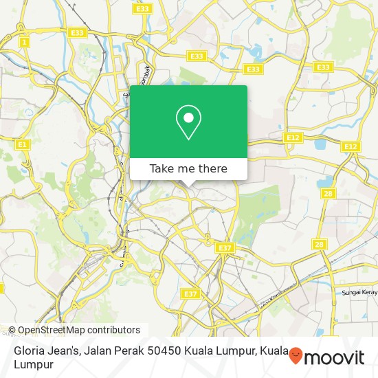 Gloria Jean's, Jalan Perak 50450 Kuala Lumpur map