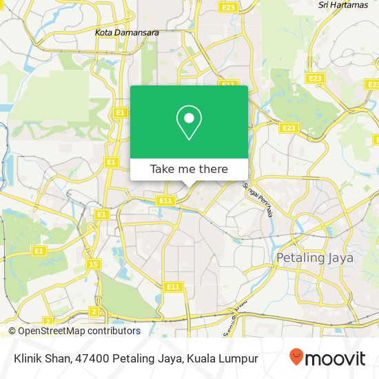 Klinik Shan, 47400 Petaling Jaya map