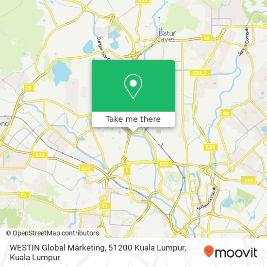 Peta WESTIN Global Marketing, 51200 Kuala Lumpur