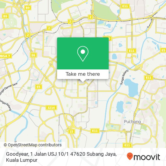Goodyear, 1 Jalan USJ 10 / 1 47620 Subang Jaya map