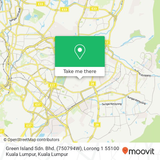 Green Island Sdn. Bhd. (750794W), Lorong 1 55100 Kuala Lumpur map
