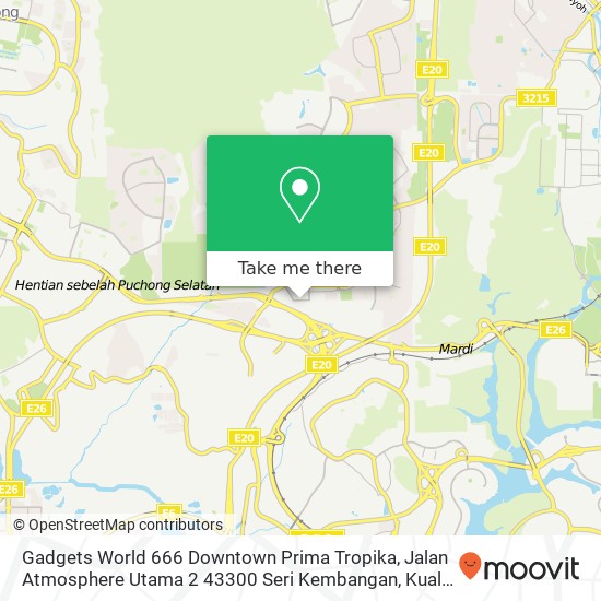 Gadgets World 666 Downtown Prima Tropika, Jalan Atmosphere Utama 2 43300 Seri Kembangan map