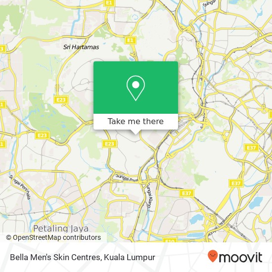 Bella Men's Skin Centres map