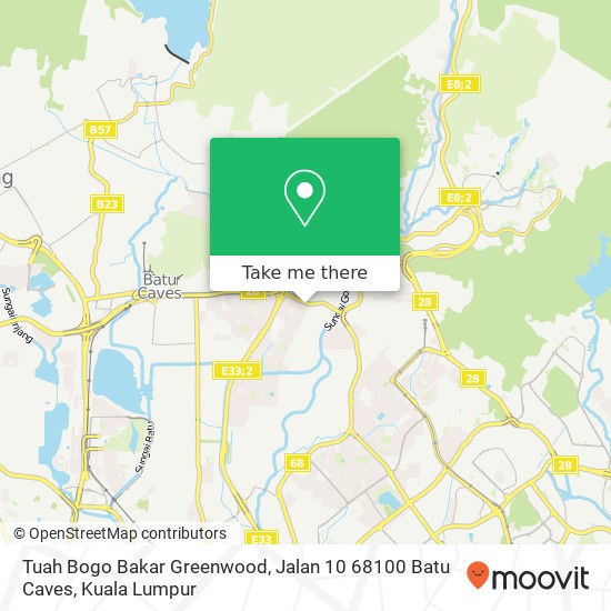 Tuah Bogo Bakar Greenwood, Jalan 10 68100 Batu Caves map