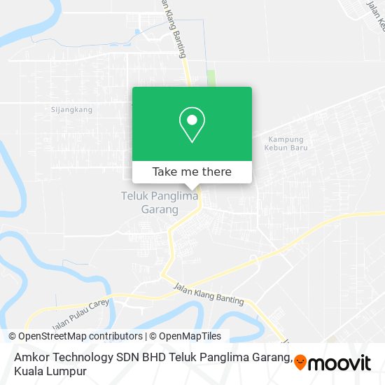 Peta Amkor Technology SDN BHD Teluk Panglima Garang